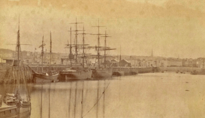 The North Quay in the 1880s, yet to be widened and become the New North Quay
