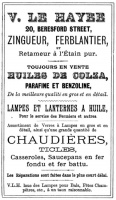1887 advert from L'Almanach de la Gazette de Jersey