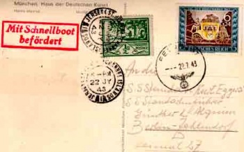 A postcard sent to a friend in SS headquarters, Berlin