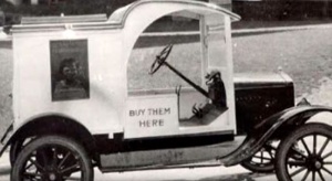 The family's improvised mobile shop which Bill Reynolds drove in his teens