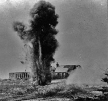 A landmine explodes in St Ouen's Bay