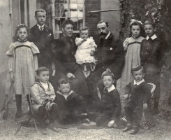 John Renouf and family in 1892, his wife died soon after this photograph was taken