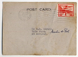 A card sent to the tenants in 1943 ...