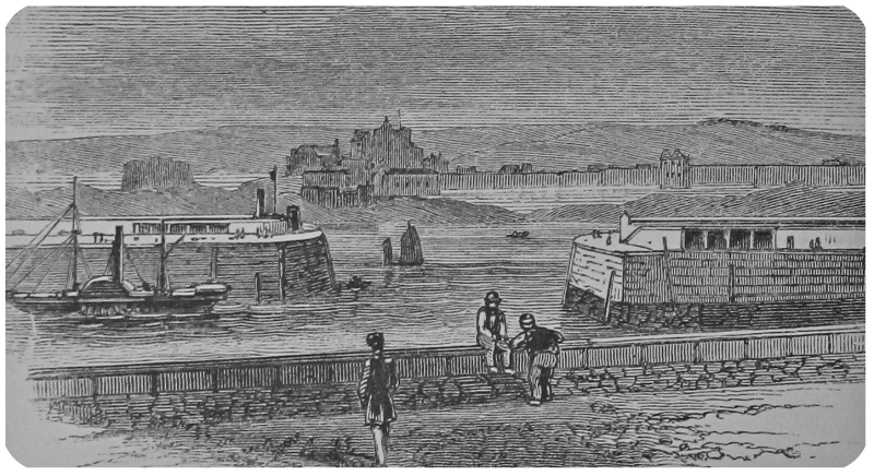 The harbour in 1855
