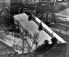 Looking down on the barracks