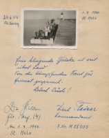 A record of a German unit's departure from Alderney to St Malo at the end of June 1944, after D-Day