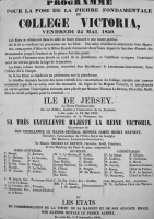 Programme for the foundation stone laying in 1850. The building was complete just over two years later