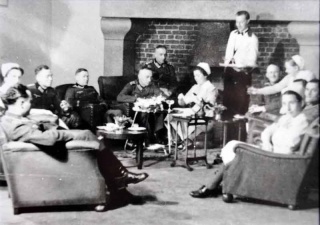 A genteel tea party for Germans and nurses