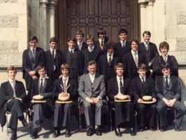 Headmaster Martyn Devenport with the prefects