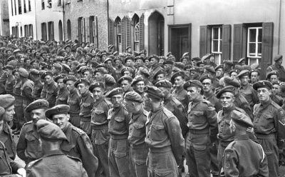 Church parade in July 1945