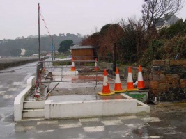 The site of the Sugar Basin, on the promenade between Beaumont and La Haule, demolished in 2004
