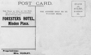 The Foresters Hotel was run by Arthur Hadley from the 1880s, and then by his widow Elizabeth until the 1920s.