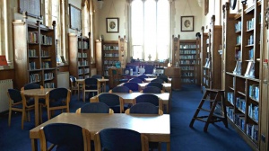 The library, now restored to its former glory