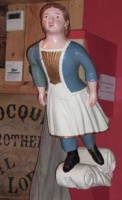 This figurehead from the Prospero is a symbol of Jersey's shipbuilding heritage. When she was carved Jersey was the fourth largest shipbuilding centre in the British Isles. The Prospero spent most of her time trading in China and Australia but in 1864 Captain Malzard took a cargo 2,500 miles up the Amazon to Iquitos, Peru. Malzard finally sold the Prospero to Joseph Storm of Adelaide in late 1869