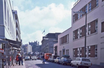 Telephone House, on the right, was gradually extended eastwards down the street