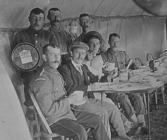 Militiamen relaxing in 1910