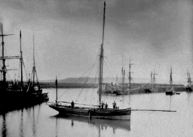 Yacht in the Harbour c1900
