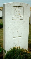The grave of Great War casualty Peter Moulin at Prospect Hill Cemetery, Gouy, France